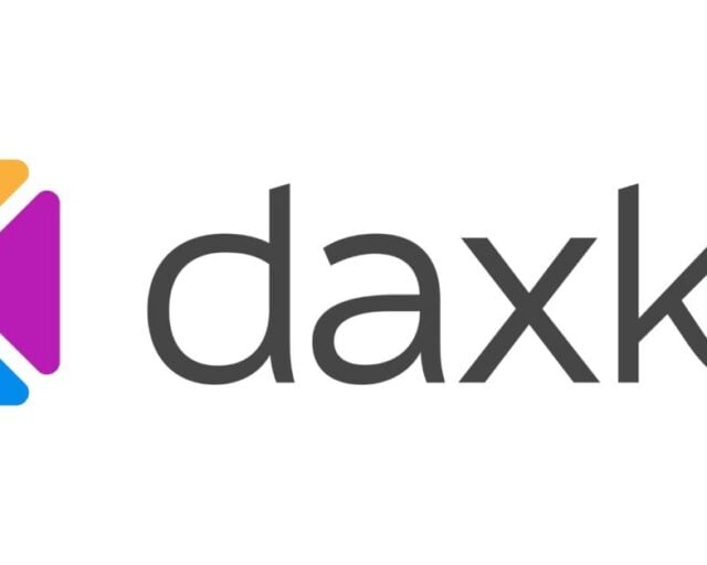 Daxko logo, a four-colour X-shaped mark beside the Daxko wordmark